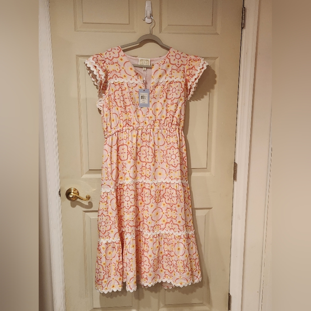 Sail to sable ric rac Midi dress